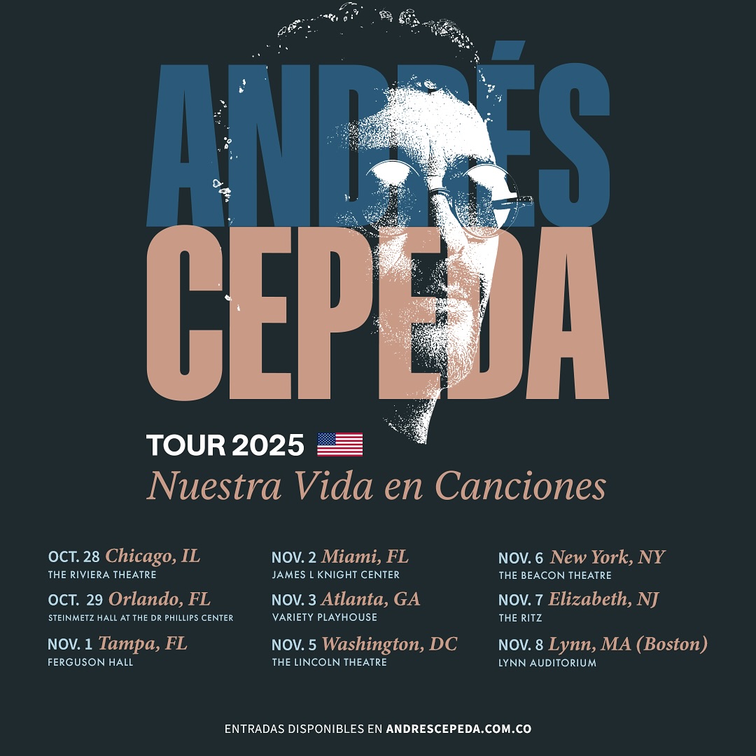Andrés Cepeda Nuestra Vida en Canciones Tour Poster 2025